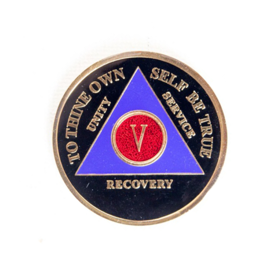 AA Tri-Plate Medallion Black and Purple Red