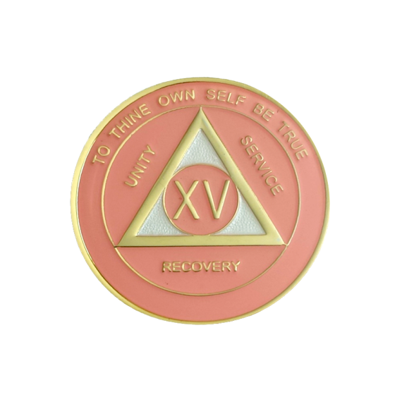 AA Tri-Plate Medallion Pink and White