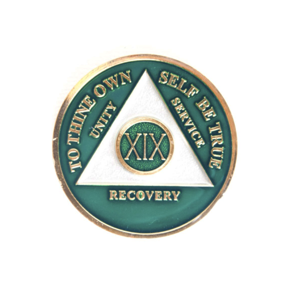 AA Tri-Plate Medallion Green and Silver