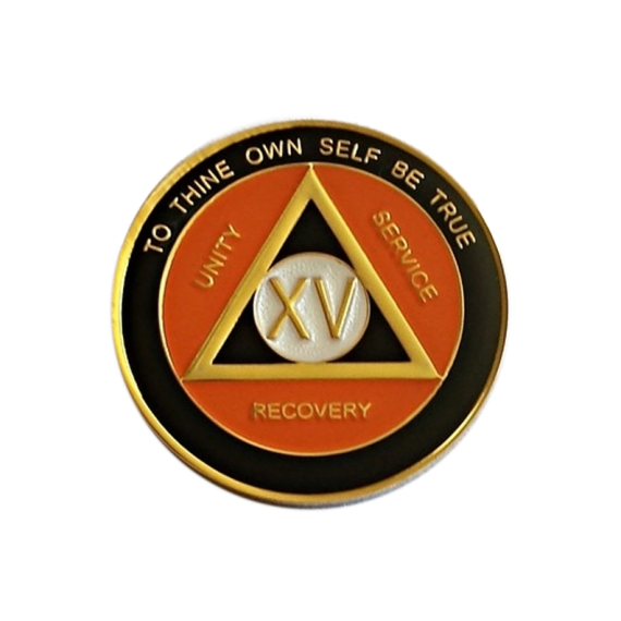 AA Tri-Plate Medallion Orange and Black