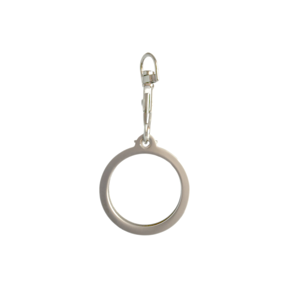 Bezel - Basic round drop in with covered top - MATTE SILVER