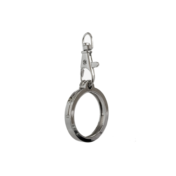 Bezel - Basic round drop in with covered top - SILVER