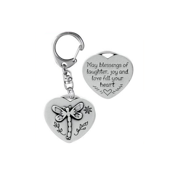 KR310 - Blessings of Laughter - Heart Key Ring