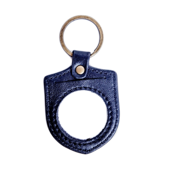 Bezel - Leather Two-Sided (Clear) Medallion Holder - shield shape