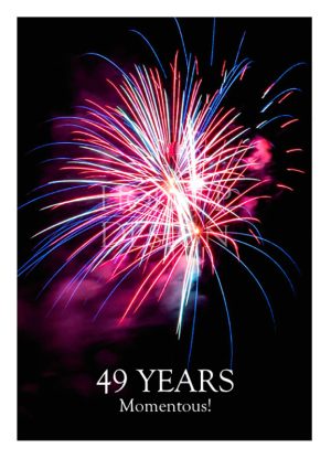 Holly P - 49 year birthday cardFW49-060 Momentous