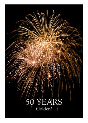 Holly P - 50 year birthday cardFW50-061 Golden