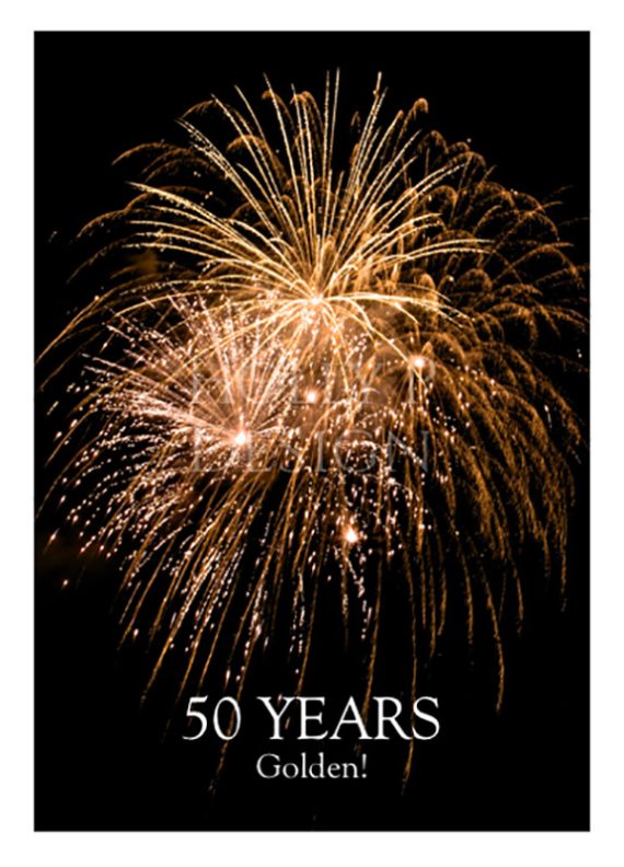 Holly P - 50 year birthday cardFW50-061 Golden
