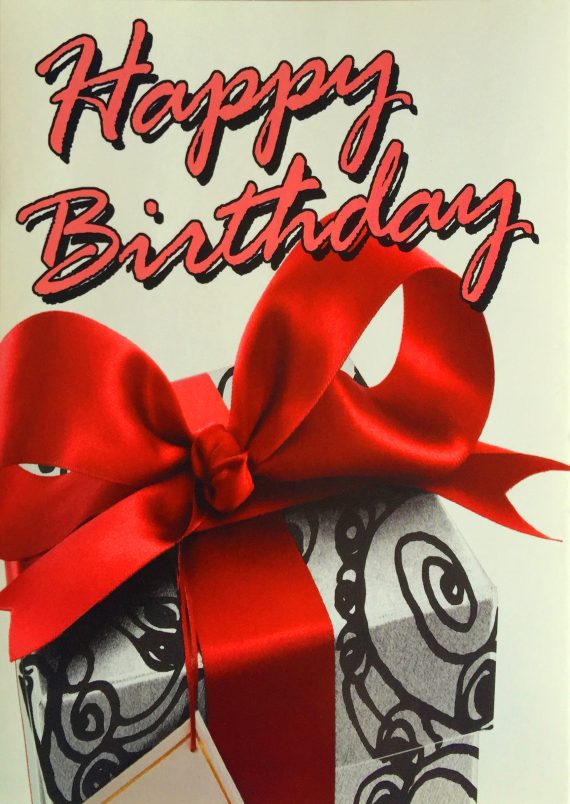 SM162 - Happy Birthday Red Bow