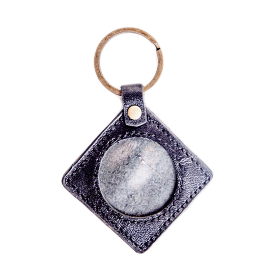 Bezel - Leather Single Sided Medallion Holder (Diamond Shape)