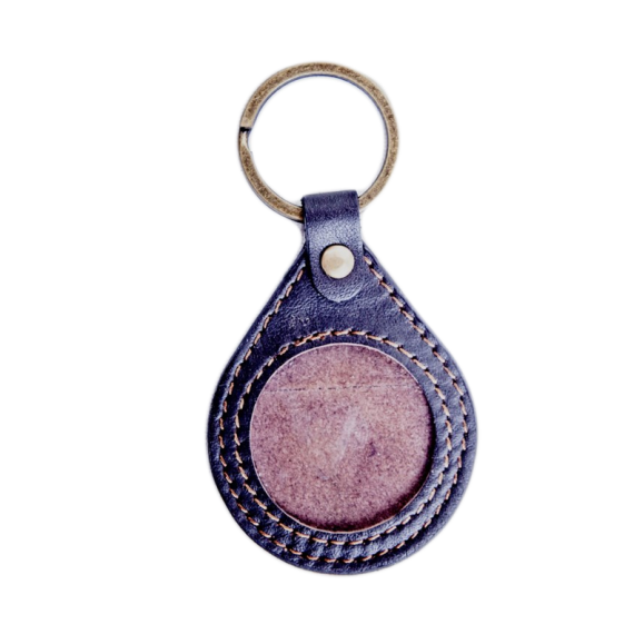 Bezel - Leather Single-Sided Medallion Holder (Tear Drop Shape)