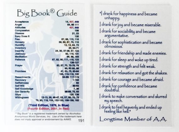 Wallet Card 191 - Big Book Guide