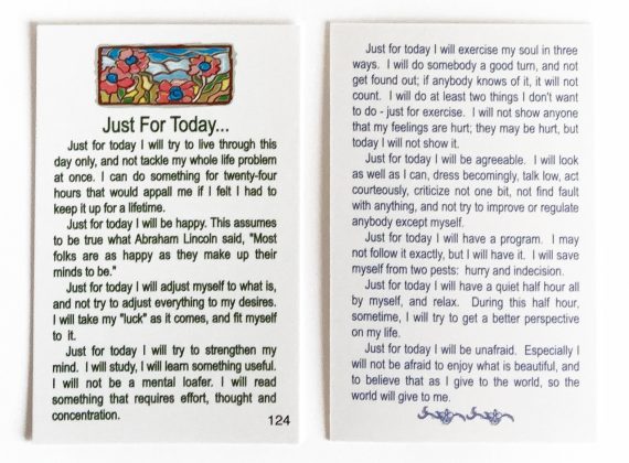Wallet Card 124 - Just for Today