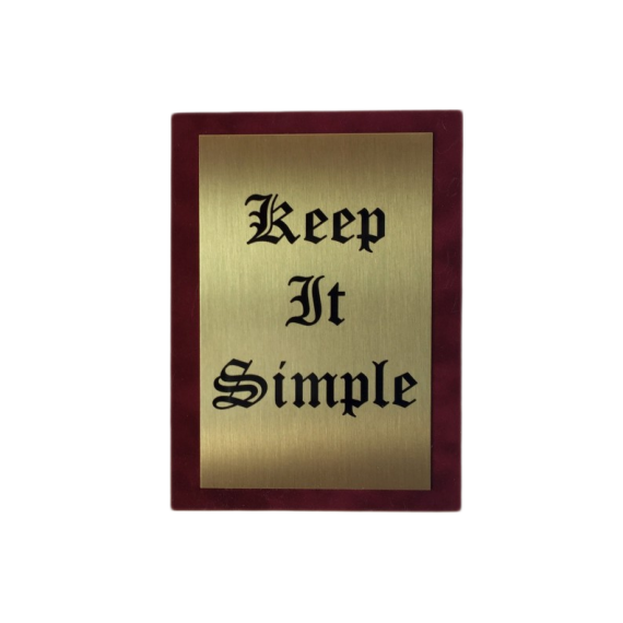 WL = "Keep It Simple" Magnet (gold)