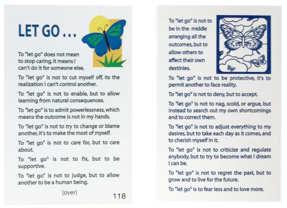 Wallet Card 118 - Let Go