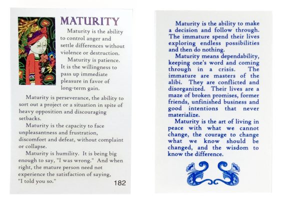 Wallet Card 182 - Maturity