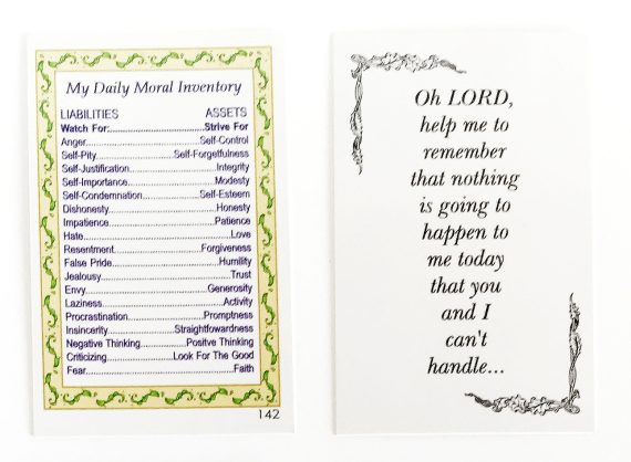Wallet Card 142 - My Daily Moral Inventory