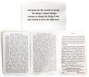 Wallet Card - Steps and Traditions + Serenity Prayer