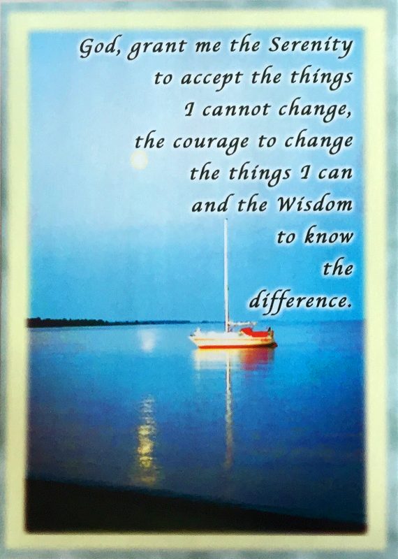 VG85 - serenity prayer card