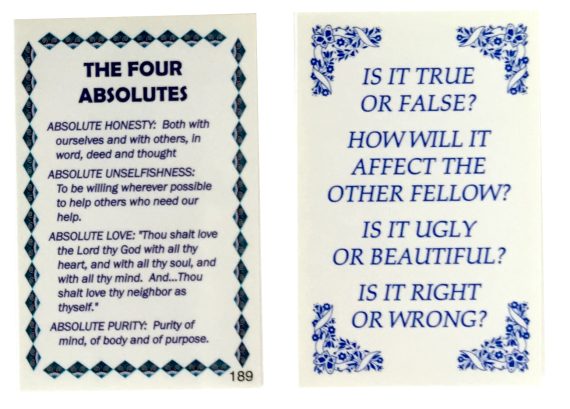 Wallet Card 189 - Four Absolutes