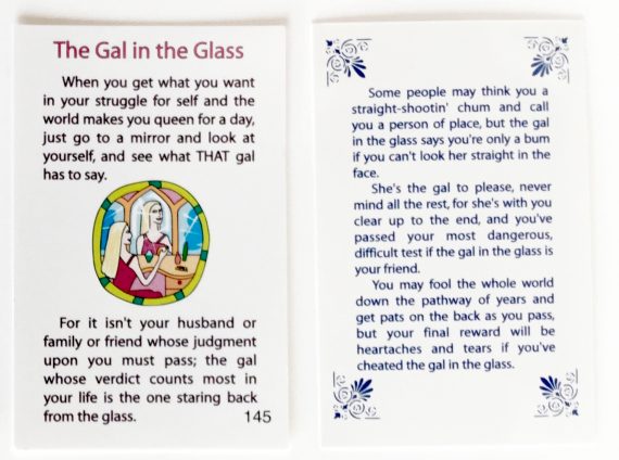 Wallet Card 145 - The Gal in the Glass