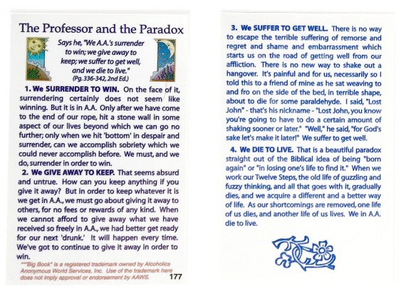 Wallet Card 177 - The Prof. and the Paradox