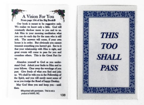 Wallet Card 138 - A vision for you too