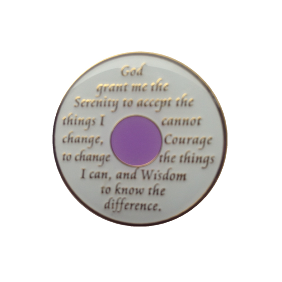 AA Tri-Plate Medallion White and Lavender - Image 2