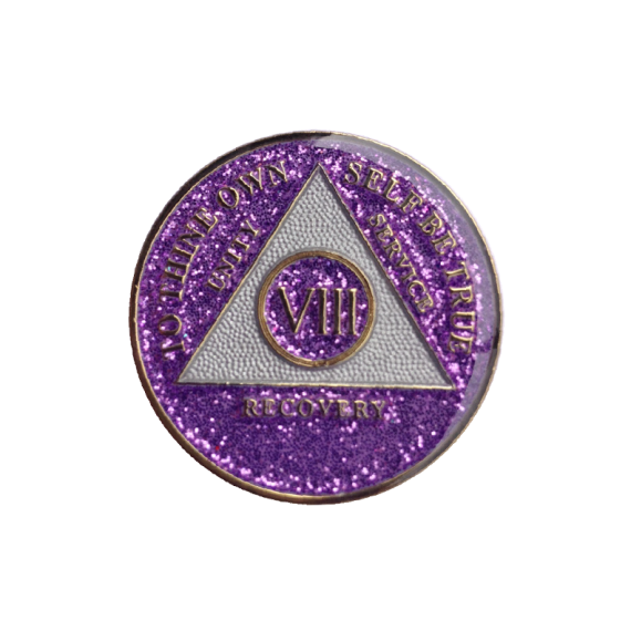 AA Tri-Plate Medallion Glitter Lavender