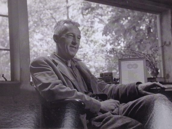 5x7 Postcard / In Store Photo - Bill Wilson Relaxing at his Writing Studio